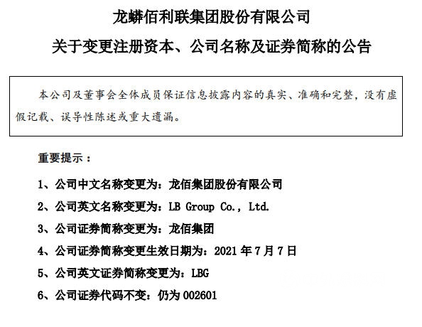 國內(nei) 最大鈦白粉企業(ye) 進軍(jun) 新能源及塗料產(chan) 業(ye) ！龍蟒佰利更名龍佰集團