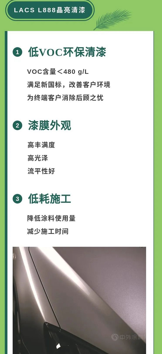 環保時代來臨(lin) ，立邦LACS L888晶亮清漆順勢上市!