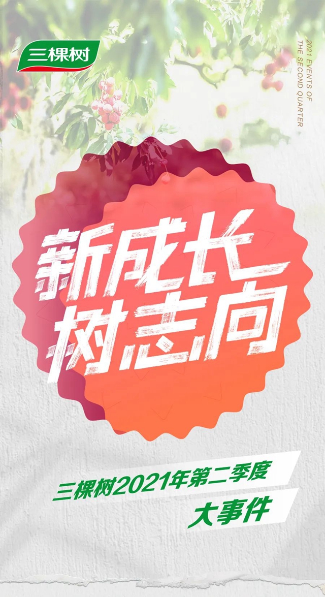 三棵樹2021年第二季度大事件