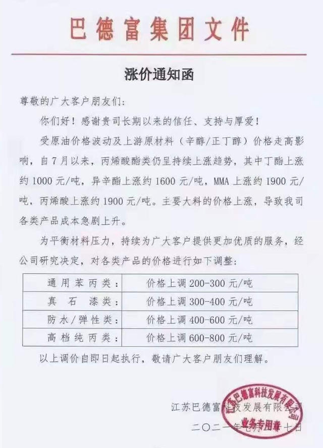 乳液又漲了！萬(wan) 華、巴德富、羅斯夫最新漲價(jia) 函掀起新一輪漲價(jia) 潮