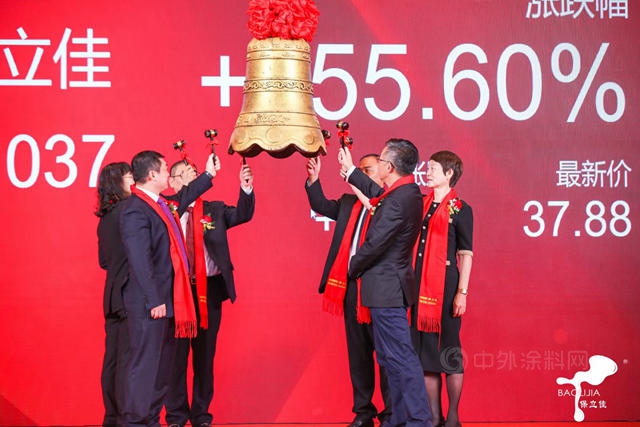 保立佳上市首日大漲155.06%！打造水性丙烯酸乳液行業(ye) 引領企業(ye) 