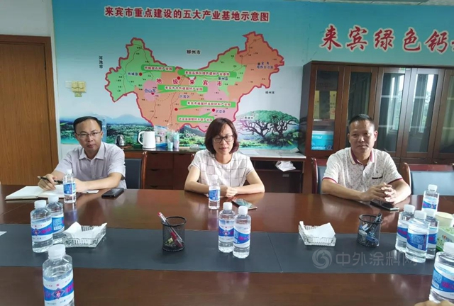 廣東(dong) 省塗料行業(ye) 協會(hui) 赴來賓市開展碳酸鈣產(chan) 業(ye) 市場調研
