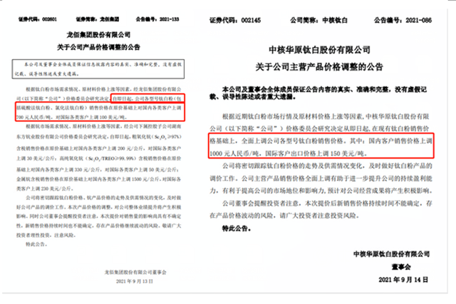 鈦白粉年內(nei) 第八輪漲價(jia) 開啟！高景氣周期還能撐多久？