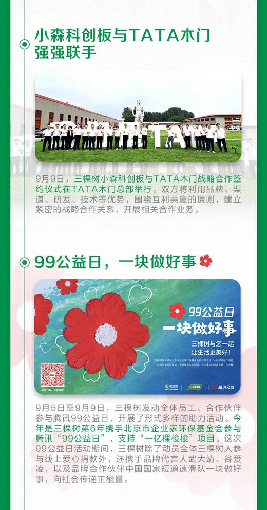 三棵樹2021年第三季度大事件