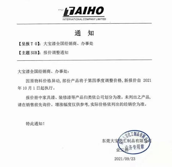 家具漆第三輪集體(ti) 漲價(jia) 再次開啟！不漲=溺死，要漲多少？