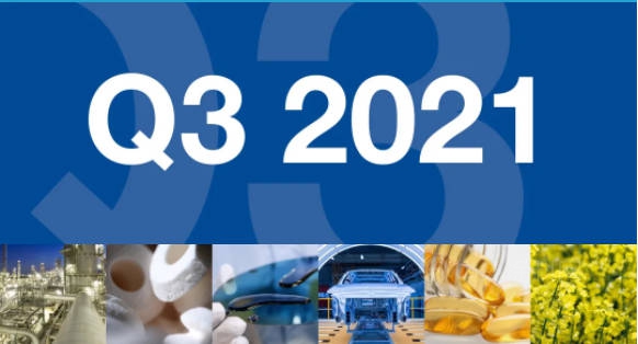 巴斯夫2021年三季度業(ye) 績持續強勁