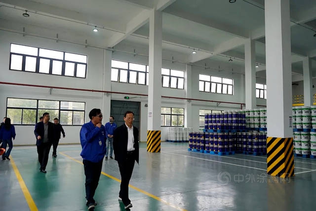 湖州市副市長朱留沙到浙江大橋油漆調研環保工作