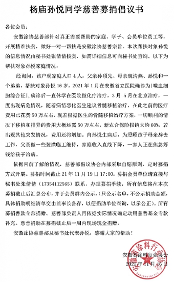 奉獻愛心，傳(chuan) 遞溫暖——安徽塗協慈善捐助活動