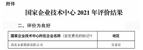 西北永新集團技術中心順利通過“國考”