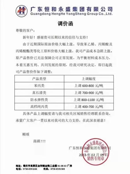 三棵樹3月11日調漲！漲潮漫卷最強塗企：立邦、嘉寶莉、巴德士、華潤漆、展辰、科順、宣偉(wei) 、關(guan) 西……