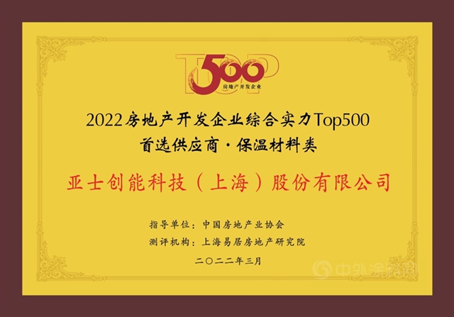 亞(ya) 士蟬聯保溫材料&塗料裝飾保溫一體(ti) 板兩(liang) 個(ge) 品類首選率第一！