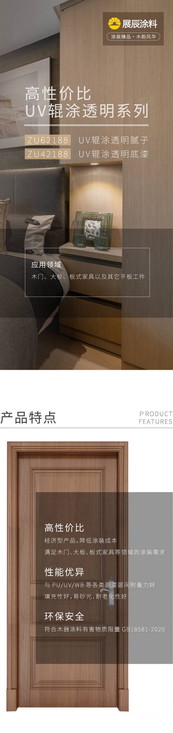 塗裝臻品 | 展辰高性價(jia) 比UV輥塗透明係列產(chan) 品