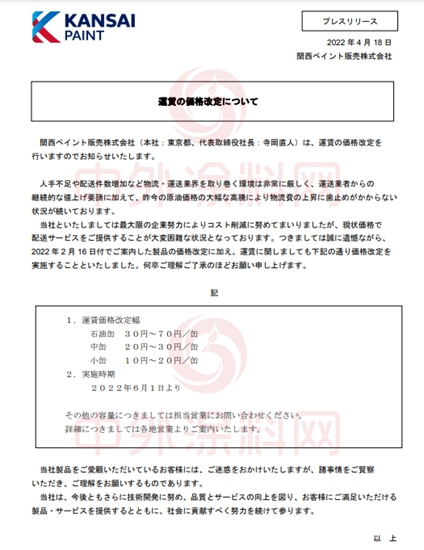 原料暴漲！塗料瘋漲！運費大漲！五月六月漲價(jia) 不止烽煙四起