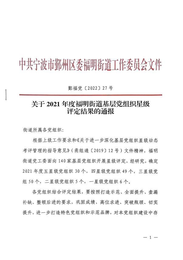 初心如磐  奮楫篤行 —— 寧波塗協黨(dang) 支部被授予“四星級”黨(dang) 組織榮譽稱號