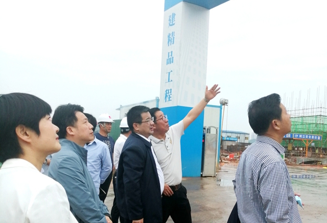 嶽陽市政協主席徐新楚一行蒞臨(lin) 金彩螺新材料產(chan) 業(ye) 園調研指導工作