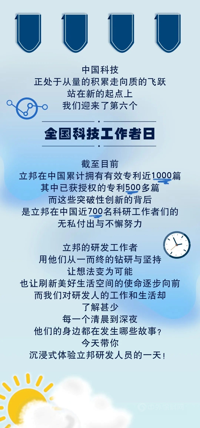 全國科技工作者日｜沉浸式體(ti) 驗立邦研發人員的一天