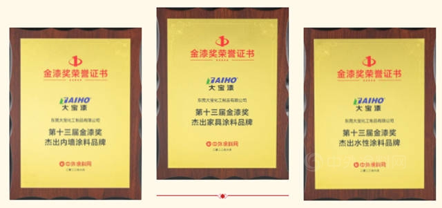 大寶漆斬獲金漆獎四大獎項