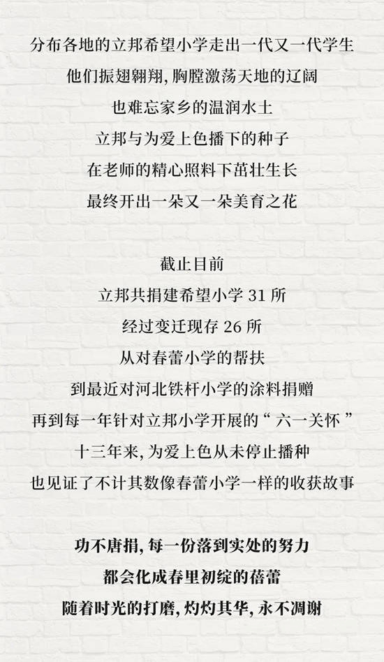 從(cong) 播種到收獲——回首第一所塗刷的立邦春蕾小學