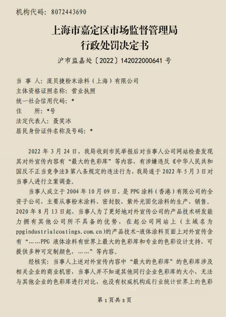 PPG吹牛炫色，被罰3萬(wan) ，宣偉(wei) 為(wei) 好調色師發證