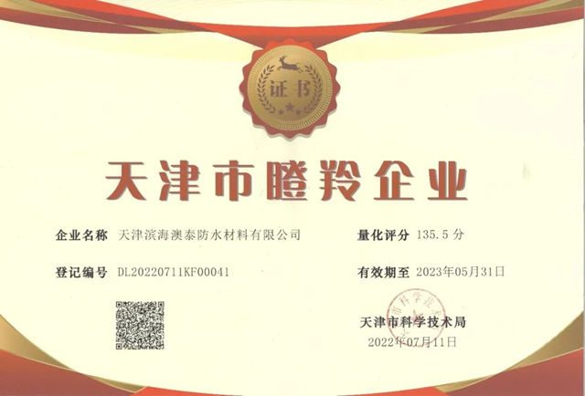 北新澳泰多次榮獲“瞪羚企業(ye) ”榮譽稱號