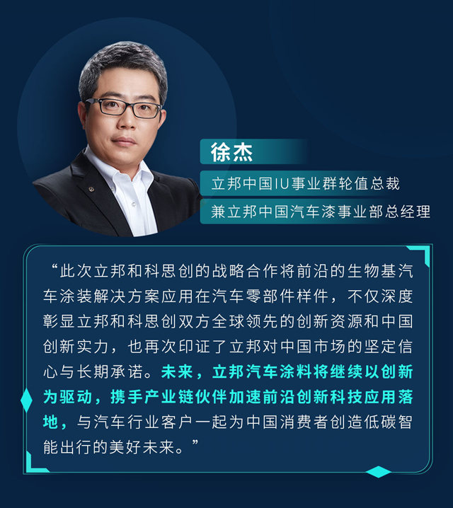立邦與(yu) 科思創達成戰略合作，全球前沿技術落地中國！
