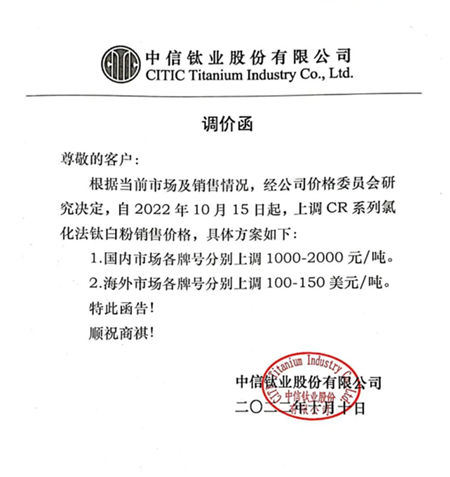 雙十一，近20家鈦白粉普漲800元，真正的薅羊毛即將開始