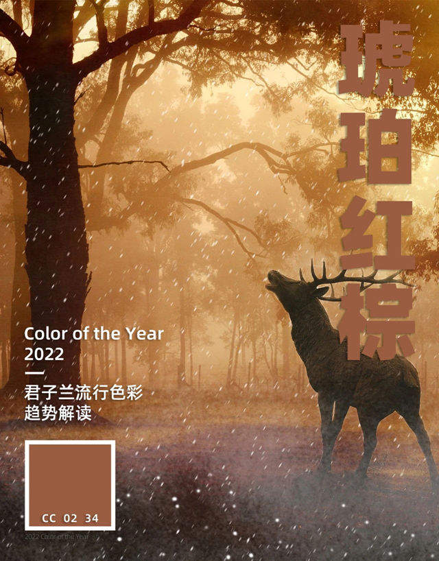 ​琥珀紅棕 | 大雪 | 2022君子蘭(lan) 流行色彩趨勢
