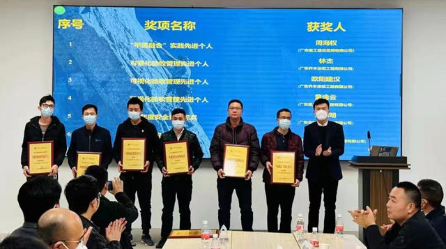 喬(qiao) 本塗裝公司榮獲“可視化驗收管理示範單位”稱號，喻永良、歐陽健漢、林傑同誌榮獲先進個(ge) 人獎項