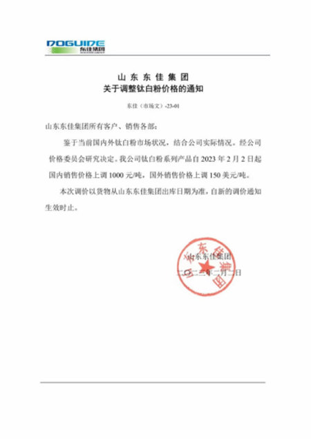 鈦白粉開年大漲，對標龍佰，誰都不想被落下