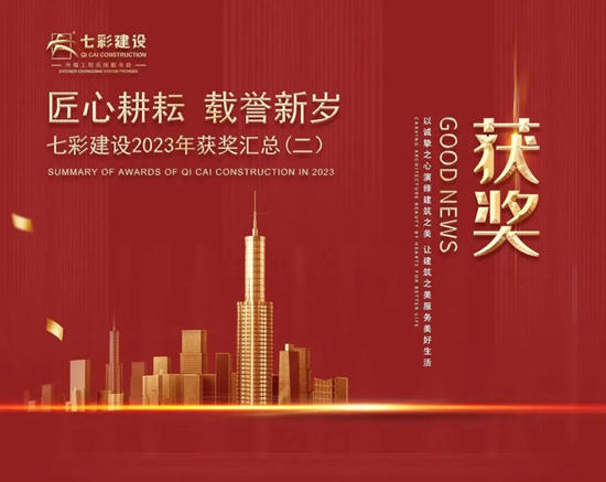 匠心耕耘 載譽新歲——七彩建設2023年獲獎匯總（二）