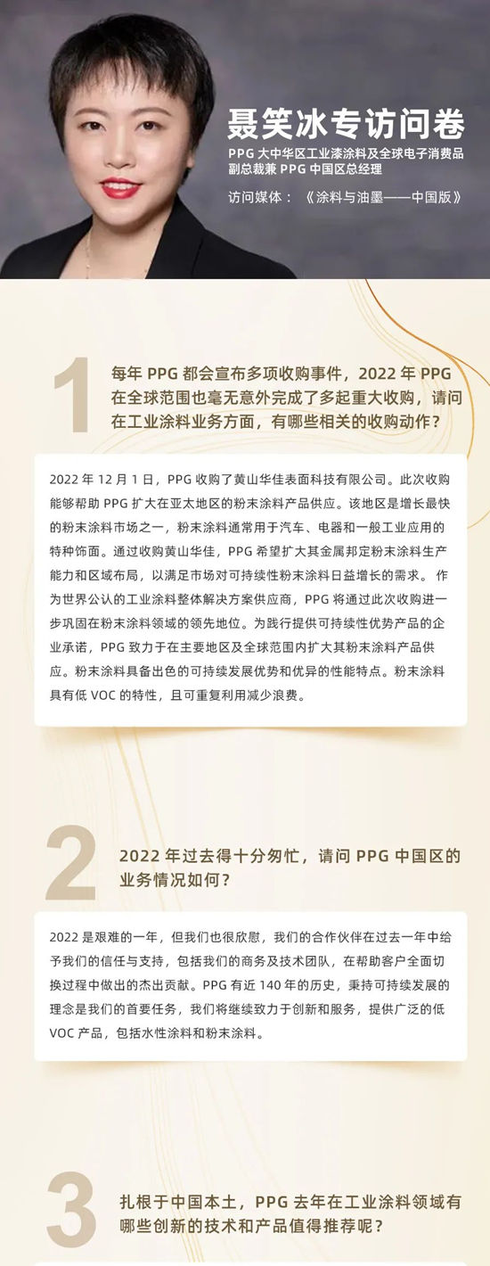 聶笑冰專(zhuan) 訪 | PPG始終不斷保持創新，使我們(men) 的塗料產(chan) 品更可持續，更環保