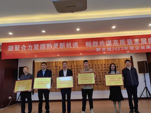 貴州鱷魚建設發展有限公司榮獲黔靈鎮2022年度高質量發展優(you) 秀企業(ye) 