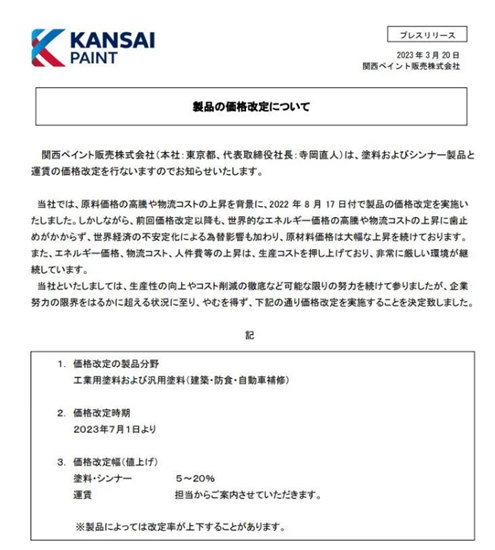 塗企不跟風漲價(jia) 還有哪些路可走?