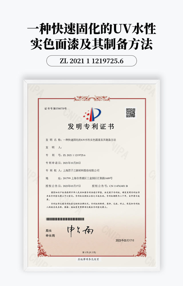 君子蘭(lan) 4項國家發明專(zhuan) 利獲批通過