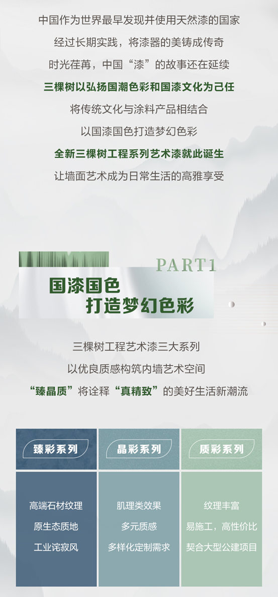 三棵樹工程藝術漆引領室內(nei) 空間裝飾牆麵新趨勢
