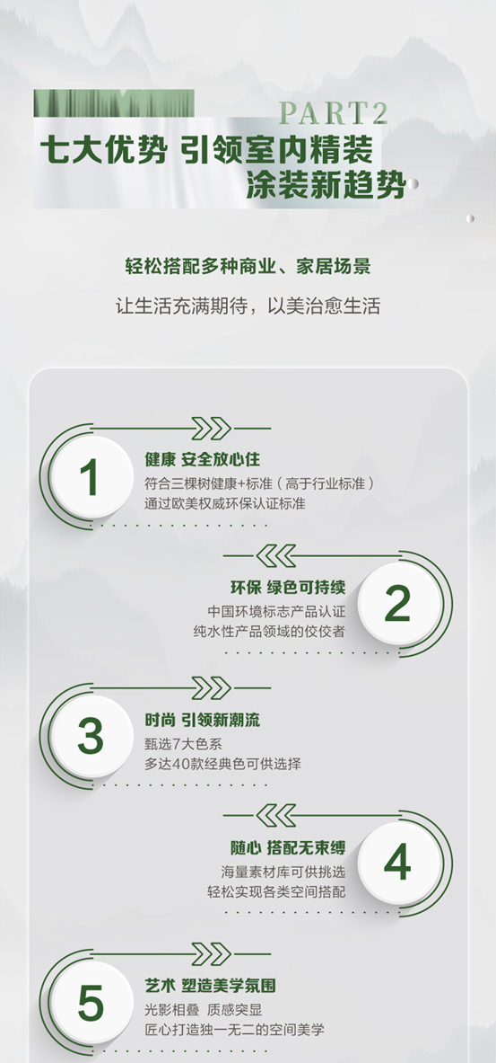 三棵樹工程藝術漆引領室內(nei) 空間裝飾牆麵新趨勢