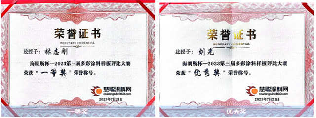 ​晨光集團技術工程師斬獲2023年多彩樣板評比大賽多項大獎！