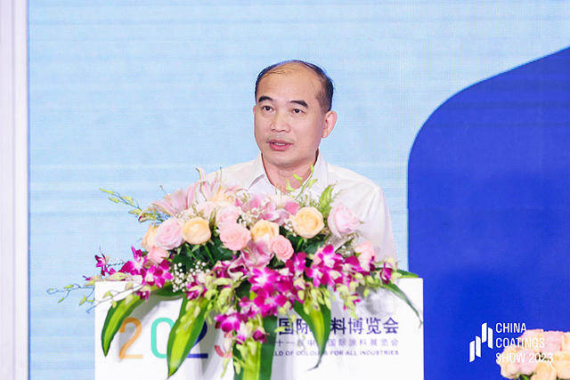 三棵樹董事長洪傑塗博會(hui) 致辭：塗料行業(ye) 將逐步從(cong) 價(jia) 格競爭(zheng) 轉向價(jia) 值競爭(zheng) 、品質競爭(zheng) ，民族塗料企業(ye) 迎來曆史性發展機遇