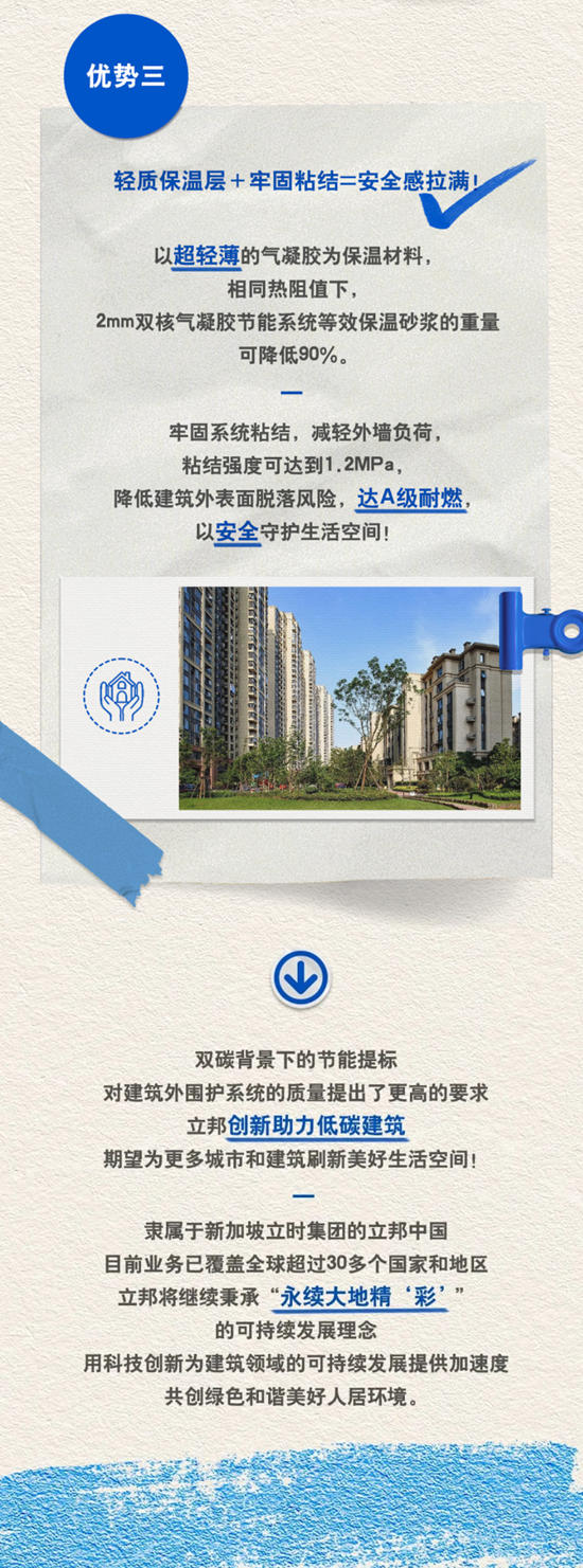 立邦雙核氣凝膠節能係統為(wei) 建築穿上超輕薄“羽絨服”