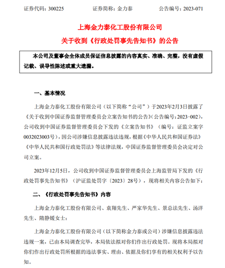 “黃金貿易”竟是虛構！金力泰5名高管“集體(ti) ”造假！被警告罰款550萬(wan) 元