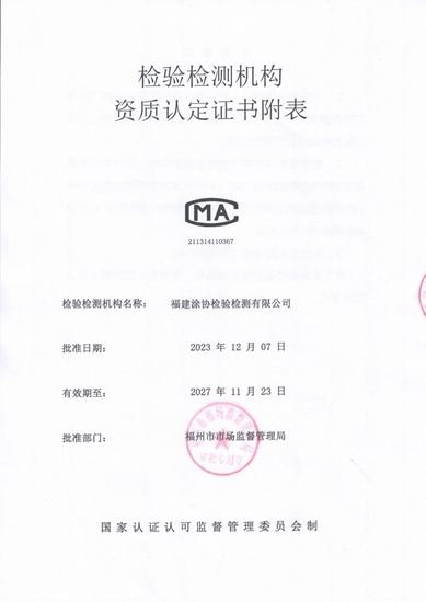 福建塗協檢驗檢測有限公司檢測能力擴項評審順利通過！