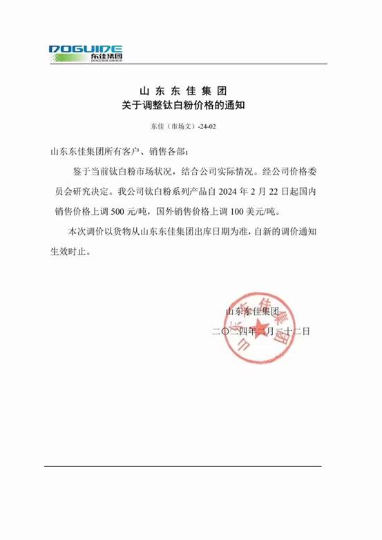 滿月即漲！一月一漲！鈦白粉掀起今年第二輪漲價(jia) 潮