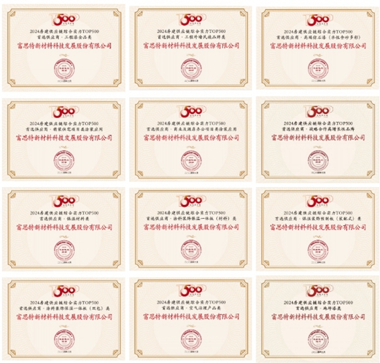 富思特十四年蟬聯TOP500首選品牌，戰略合作高增長排名第一！