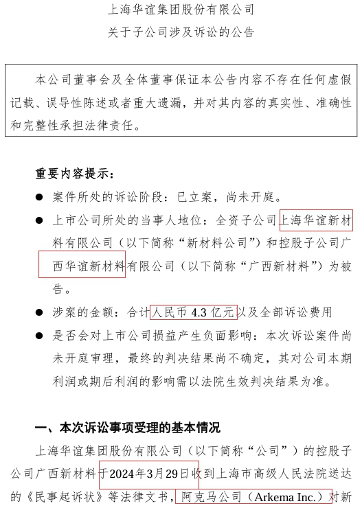 索賠4.3億(yi) 元！300億(yi) 塗企被化工巨頭狀告專(zhuan) 利侵權