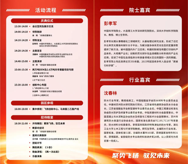 聚勢飛揚 馭見未來！飛揚天冬聚脲項目擴產(chan) 竣工暨創新中心落成慶典即將舉(ju) 行