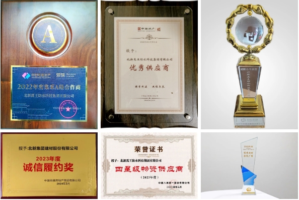 北新防水獲評中建五局華南公司2024年一季度防水供方考核第1名
