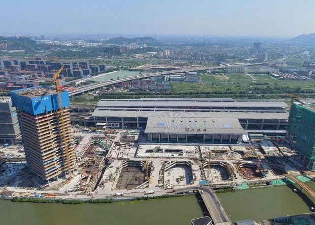三棵樹防水助力紹興(xing) 高鐵北站TOD綜合體(ti) 項目建設