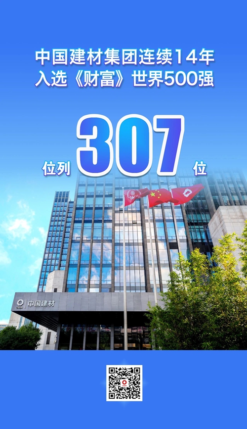 中國建材集團連續十四年進入世界500強
