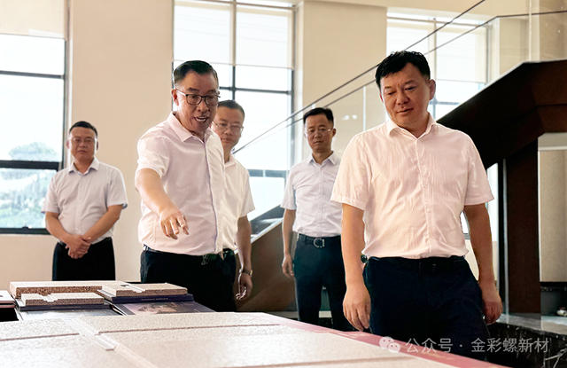 湘陰縣長張永久一行調研金彩螺新材料 助力企業高效發展