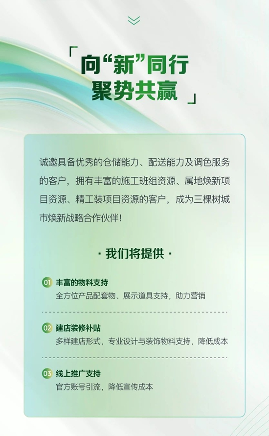 三棵樹工程戰略發布“城市煥新”服務品牌，更健康的中國漆，煥新美好生活